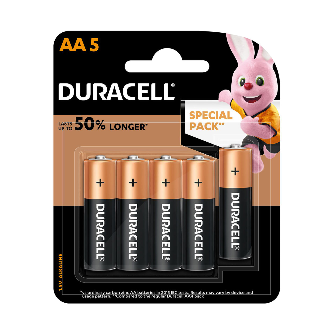 Duracell Alkaline AA Batteries, pack of 5