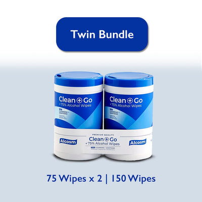 75 wipes (Bundle of 2) - 75% Alcohol Classic Wipes